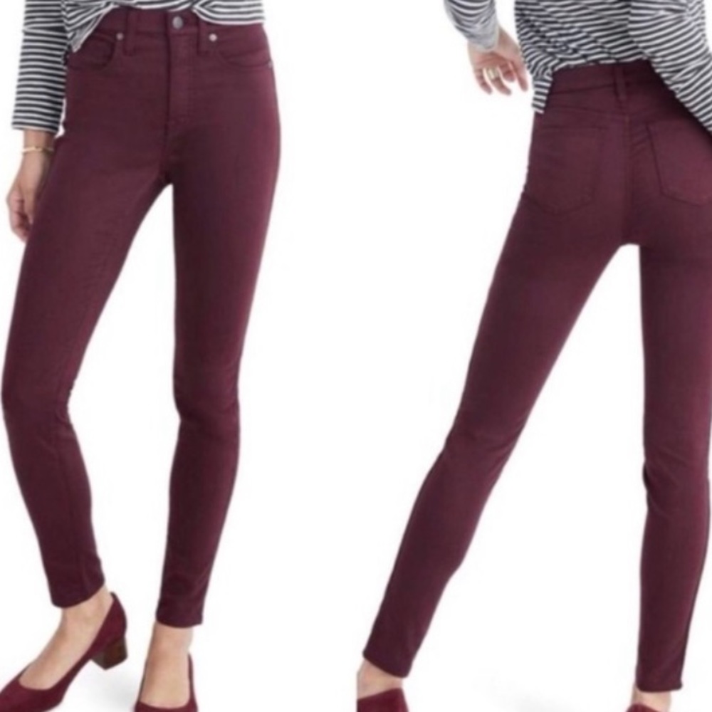 Madewell skinny skinny Burgundy jeans